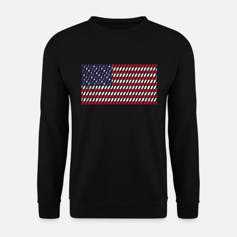 USA Flagge - Unisex Pullover - Schwarz