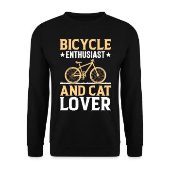 Cyclistes de VTT - Passionnés de vélo et - Sweat-shirt Unisexe - noir - Devant - Alina (178cm) & Michal (187cm)