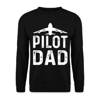 Pilot Dad - Airport Plane Pilot Airplane Pilot Dad - Unisex Sweatshirt - black - Front - Alina (178cm) & Michal (187cm)
