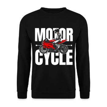 Moto Lifestyle / Moto / Moto motard - Sweat-shirt Unisexe - noir - Devant - Alina (178cm) & Michal (187cm)
