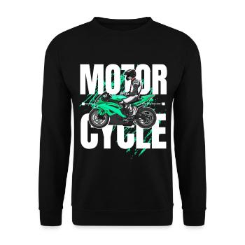 Motorcycle Lifestyle / Motorcycle / Motorcycles biker - Unisex Sweatshirt - black - Front - Alina (178cm) & Michal (187cm)