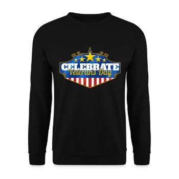 Logo To Celebrate Veterans Day - Unisex Pullover - Schwarz - Vorne - Alina (178cm) & Michal (187cm)