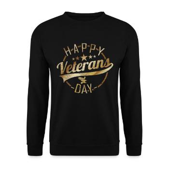 Logo spécial pour une joyeuse Journée des anciens combattants - Sweat-shirt Unisexe - noir - Devant - Alina (178cm) & Michal (187cm)