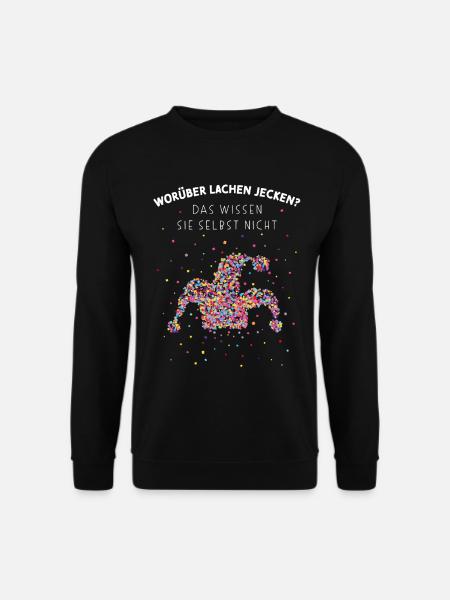 Karneval Fasching Fasnacht Konfetti Narrenkappe - Unisex Pullover - Schwarz