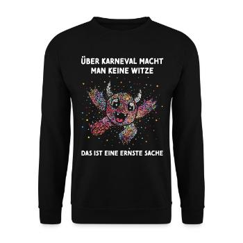 Karneval Fasnacht 5. Jahreszeit Fastelovend Jeck - Unisex Pullover - Schwarz - Vorne - Alina (178cm) & Michal (187cm)