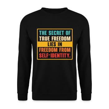 Motivational Freedom Self-care Inspiring Motivator - Unisex Sweatshirt - black - Front - Alina (178cm) & Michal (187cm)