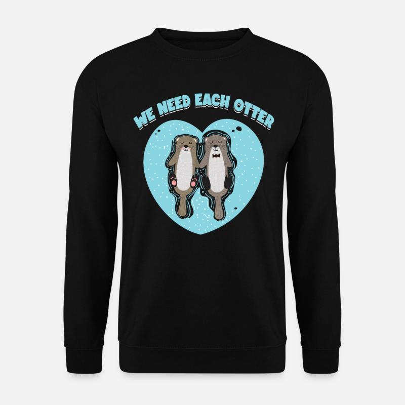 Wir Brauchen Jeden Otter | Otter-liebhaber Shirt - Unisex Pullover - Schwarz