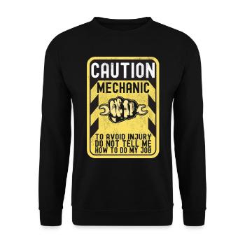 Mécanicien automobile Technicien en mécatronique - Sweat-shirt Unisexe - noir - Devant - Alina (178cm) & Michal (187cm)