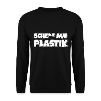 Keep The Sea Plastic Free Umweltschutz Meer retten - Unisex Pullover - Schwarz - Vorne - Alina (178cm) & Michal (187cm)