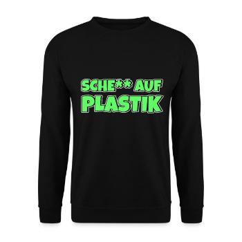 Keep The Sea Plastic Free Umweltschutz Meer retten - Unisex Pullover - Schwarz - Vorne - Alina (178cm) & Michal (187cm)