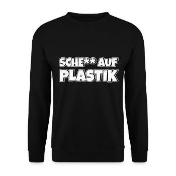 Keep The Sea Plastic Free Umweltschutz Meer retten - Unisex Pullover - Schwarz - Vorne - Alina (178cm) & Michal (187cm)
