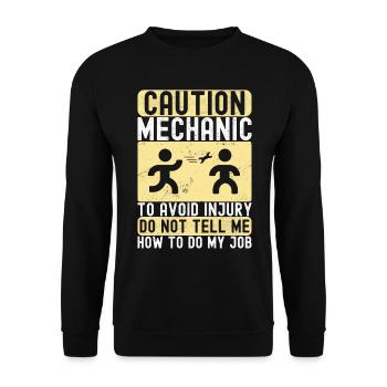 Mécanicien automobile Technicien en mécatronique - Sweat-shirt Unisexe - noir - Devant - Alina (178cm) & Michal (187cm)