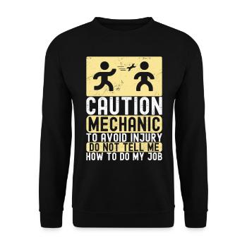 Mécanicien automobile Technicien en mécatronique - Sweat-shirt Unisexe - noir - Devant - Alina (178cm) & Michal (187cm)