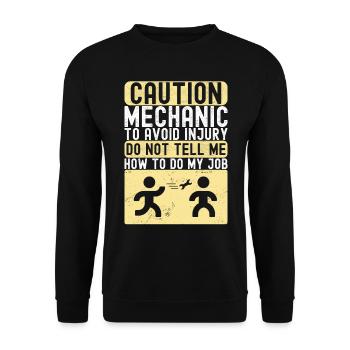 Mécanicien automobile Technicien en mécatronique - Sweat-shirt Unisexe - noir - Devant - Alina (178cm) & Michal (187cm)