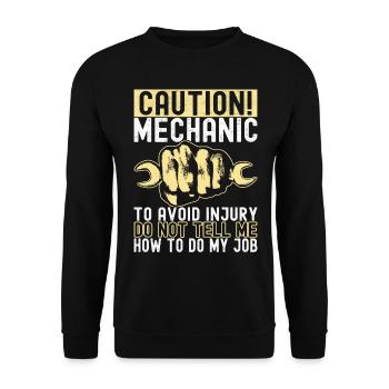 Mécanicien automobile Technicien en mécatronique - Sweat-shirt Unisexe - noir - Devant - Alina (178cm) & Michal (187cm)