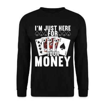 Poker Poker Player Casino - Sweat-shirt Unisexe - noir - Devant - Alina (178cm) & Michal (187cm)