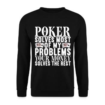 Poker Poker Player Casino - Sweat-shirt Unisexe - noir - Devant - Alina (178cm) & Michal (187cm)