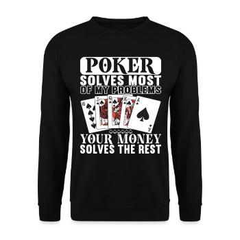 Poker Poker Player Casino - Sweat-shirt Unisexe - noir - Devant - Alina (178cm) & Michal (187cm)