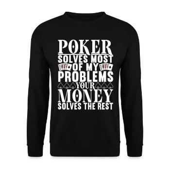 Poker Poker Player Casino - Sweat-shirt Unisexe - noir - Devant - Alina (178cm) & Michal (187cm)