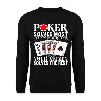 Poker Poker Player Casino - Sweat-shirt Unisexe - noir - Devant - Alina (178cm) & Michal (187cm)