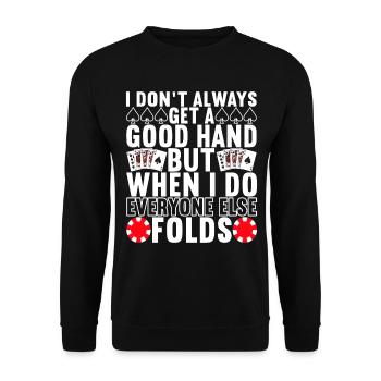 Poker Poker Player Casino - Sweat-shirt Unisexe - noir - Devant - Alina (178cm) & Michal (187cm)