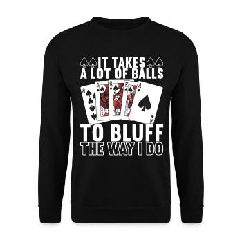 Poker Poker Player Casino - Sweat-shirt Unisexe - noir - Devant - Alina (178cm) & Michal (187cm)