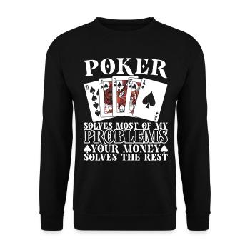 Poker Poker Player Casino - Sweat-shirt Unisexe - noir - Devant - Alina (178cm) & Michal (187cm)