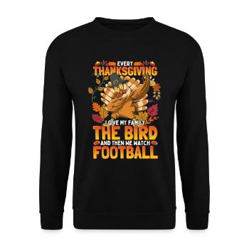 Thanksgiving Dabbing Turquie et football - Sweat-shirt Unisexe - noir - Devant - Alina (178cm) & Michal (187cm)