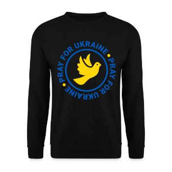 Soutenez l’Ukraine, la paix et non la guerre - Sweat-shirt Unisexe - noir - Devant - Alina (178cm) & Michal (187cm)