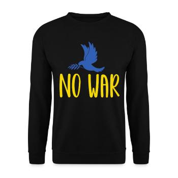 Soutenez l’Ukraine, la paix et non la guerre - Sweat-shirt Unisexe - noir - Devant - Alina (178cm) & Michal (187cm)