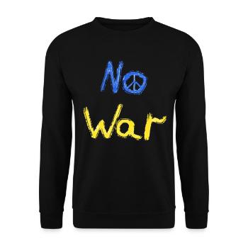 Soutenez l’Ukraine, la paix et non la guerre - Sweat-shirt Unisexe - noir - Devant - Alina (178cm) & Michal (187cm)