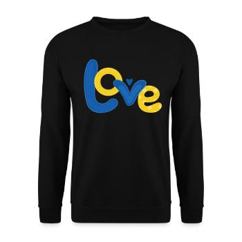Soutenez l’Ukraine, la paix et non la guerre - Sweat-shirt Unisexe - noir - Devant - Alina (178cm) & Michal (187cm)