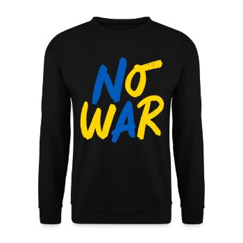 Soutenez l’Ukraine, la paix et non la guerre - Sweat-shirt Unisexe - noir - Devant - Alina (178cm) & Michal (187cm)
