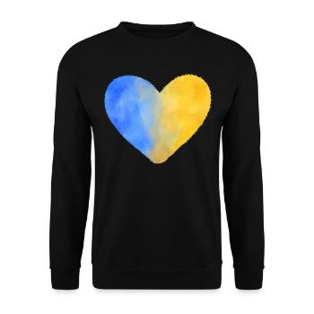 Soutenez l’Ukraine, la paix et non la guerre - Sweat-shirt Unisexe - noir - Devant - Alina (178cm) & Michal (187cm)