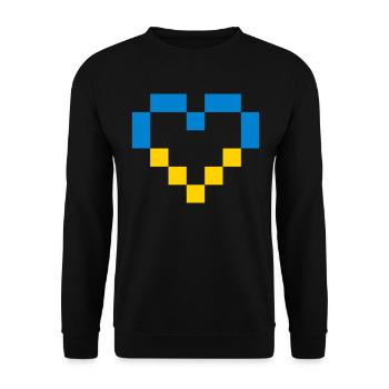Soutenez l’Ukraine, la paix et non la guerre - Sweat-shirt Unisexe - noir - Devant - Alina (178cm) & Michal (187cm)