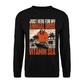 Bateau de croisière Vacances Vintage Rétro - Sweat-shirt Unisexe - noir - Devant - Alina (178cm) & Michal (187cm)