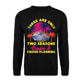 Cruise Ship Vacation Retro There - Unisex Sweatshirt - black - Front - Alina (178cm) & Michal (187cm)