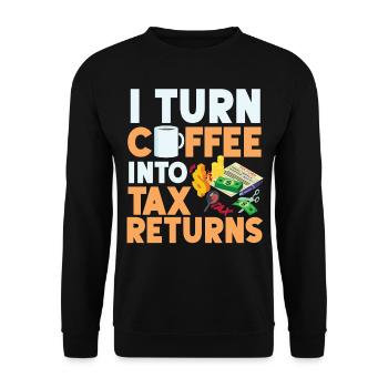 Comptable Teneur de livres Comptabilité - Sweat-shirt Unisexe - noir - Devant - Alina (178cm) & Michal (187cm)
