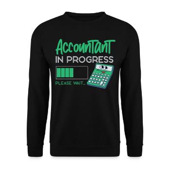 Accountant Bookkeeper Accounting - Unisex Sweatshirt - black - Front - Alina (178cm) & Michal (187cm)