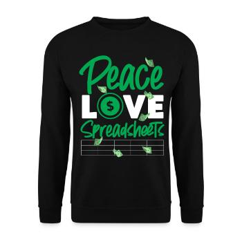 Comptable Teneur de livres Comptabilité - Sweat-shirt Unisexe - noir - Devant - Alina (178cm) & Michal (187cm)