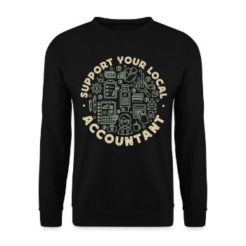 Accountant Bookkeeper Accounting - Unisex Sweatshirt - black - Front - Alina (178cm) & Michal (187cm)