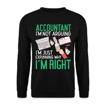 Comptable Comptable Comptable - Sweat-shirt Unisexe - noir - Devant - Alina (178cm) & Michal (187cm)