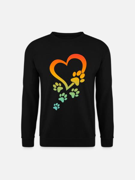 Dog Paw Heart Baby Dogs - Dog Paws Heart - Dog Paw - Unisex Sweatshirt - black
