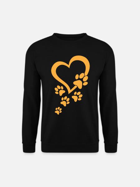 Dog Paw Heart Baby Dog Paws Heart - Dog Paw - Unisex sweater - sort