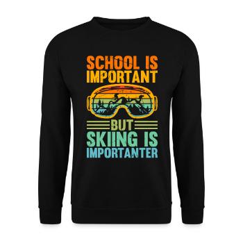 Ski Ski Enfants Freestyle-École de ski Enfants - Sweat-shirt Unisexe - noir - Devant - Alina (178cm) & Michal (187cm)