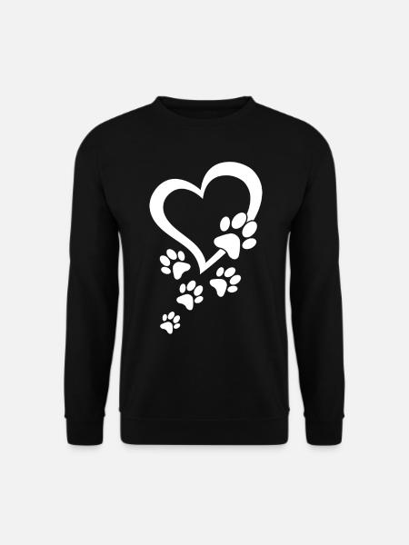 Dog Paw Heart Baby Dogs - Dog Paws Hearts Dog Paw - Unisex Pullover - Schwarz