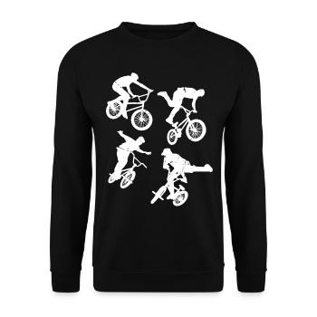 Vélo BMX - Vélo BMX Cyclisme BMX - Sweat-shirt Unisexe - noir - Devant - Alina (178cm) & Michal (187cm)