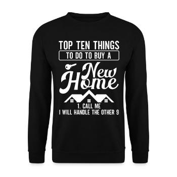Real Estate Agent Buy a New Home Showing House - Unisex Sweatshirt - black - Front - Alina (178cm) & Michal (187cm)