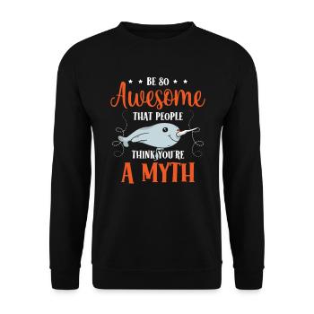Be so great that people will find you for a - Unisex Sweatshirt - black - Front - Alina (178cm) & Michal (187cm)