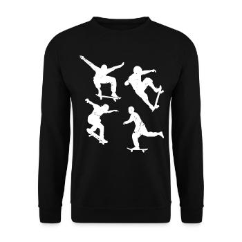 Skater Skatepark Skating Skater Boys Skateboard Sk - Unisex Sweatshirt - black - Front - Alina (178cm) & Michal (187cm)